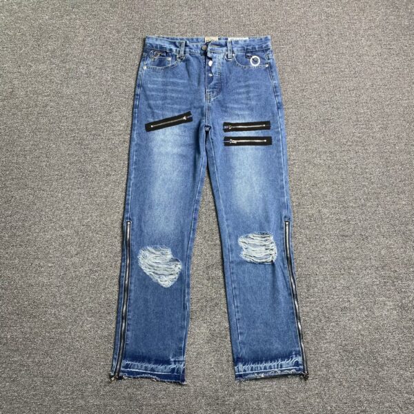 Gallery Dept Ripped Zipper Jeans